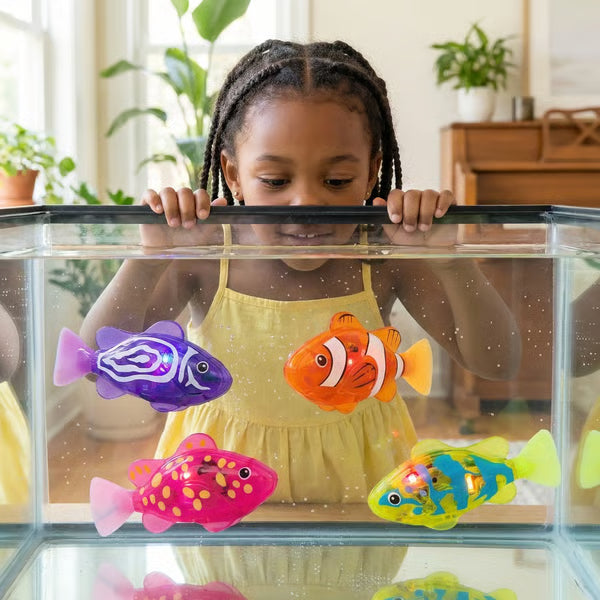 🐠 4-Piece Electronic LED Pet Fish Bath Toy Set