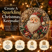 🎄Christmas Pearl Diamond Art Hanging Ornament Kit | Luxury Flocked Canvas with Scratch-Resistant Non-Fading Pearl Beads DIY Handmade Holiday Hanging Decor 🎅💎