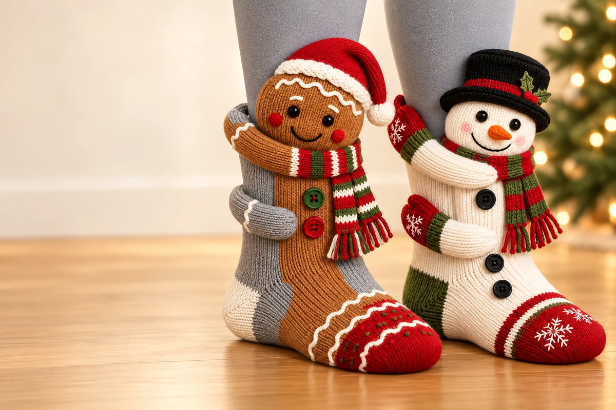 Hugging Christmas Socks3D
