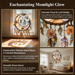 🌙Hand-Painted Moon and Floral Window Decor💖
