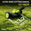 3-in-1 Cordless Lawn Mower with 2×21V Batteries, German Quality Lightweight Grass Trimmer & Edger for Small to Medium Gardens