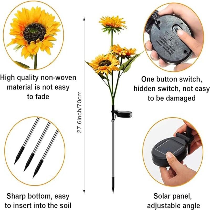 🔥Hot Sale 49% off🌟🌻 Solar Powered LED Sunflower Garden Lights Set