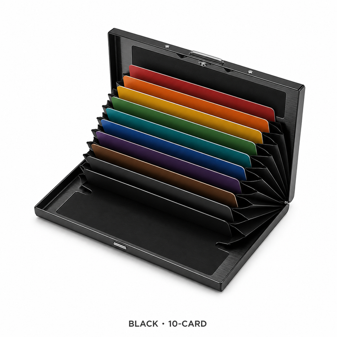 🔥RFID-Blocking Stainless Steel Card Wallet – Organized, Secure & Pocket-Ready 🔒