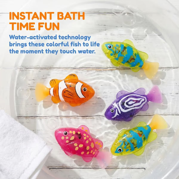 🐠 4-Piece Electronic LED Pet Fish Bath Toy Set
