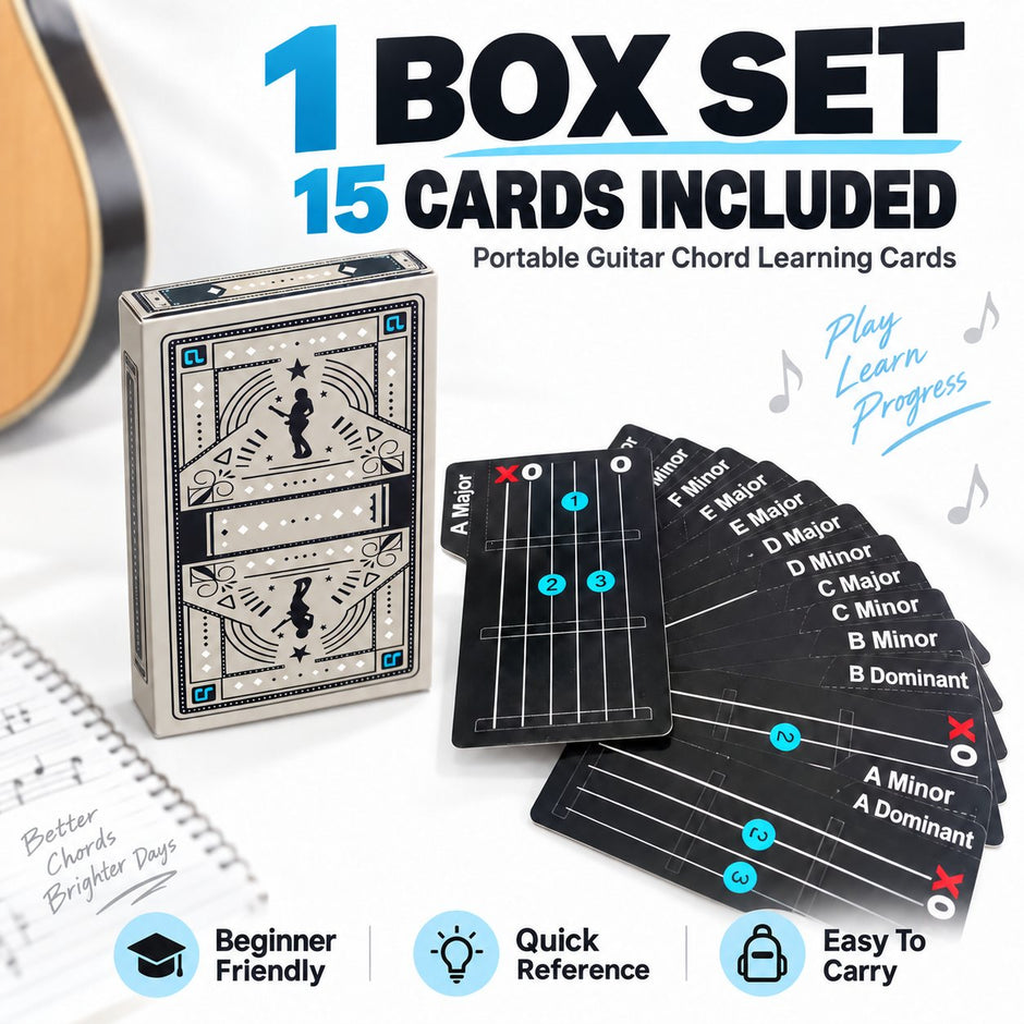 🎸✨ Guitar Chord Cards — Learn Chords Faster & Master Your Guitar Skills Easier!