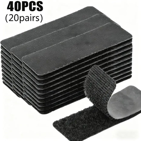 Heavy Duty Water-Resistant Reusable Self-Adhesive Double-Sided Hook-and-Loop Strips