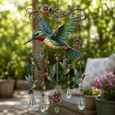 ⚡Last Day 50% OFF 🐦 Graceful Hummingbird Wind Chime 🎐 Add Beauty to Every Breeze