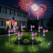 🔥8 Solar American Flag Pathway Lights for 250th Independence Celebration✨