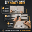 📐 Adjustable Tile Hole Positioning Ruler – Precise Multi-Hole Measuring & Marking Tool
