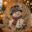 🎄Christmas Pearl Diamond Art Hanging Ornament Kit | Luxury Flocked Canvas with Scratch-Resistant Non-Fading Pearl Beads DIY Handmade Holiday Hanging Decor 🎅💎