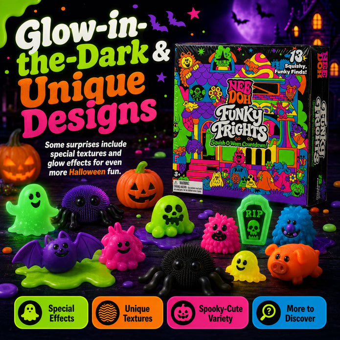 NeeDoh Funky Frights Squish-O-Ween Countdown – 13-Day Halloween Squishy Toy Calendar