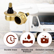 2-Pcs Brass RV Blow Out Plugs with Drain Valve