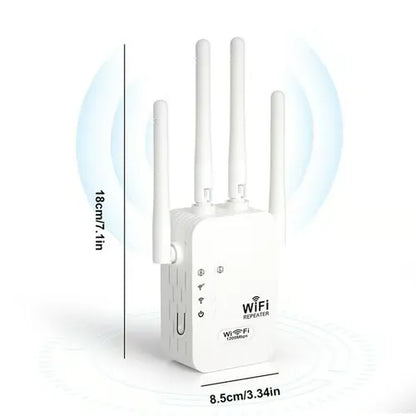 🔥HOT SALE 49% OFF✨WiFi Extender 2025, 1200Mbps Dual Band (5GHz/2.4GHz) Signal Booster