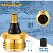 2-Pcs Brass RV Blow Out Plugs with Drain Valve