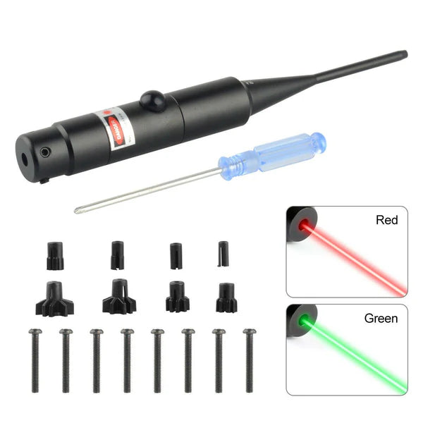 Laser Bore Sighter Kit For 177 to 50 Caliber Handguns, Rifles & Shotguns w/ Battery