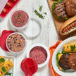 Perfect Burger Press Set – Press & Store Up to 6 Burgers, Non-Skid Base, Non-Stick Coating