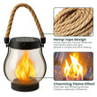 🔥Last Chance Before They're Gone! Solar Flame Lanterns – No Wiring, Auto-On at Dusk!