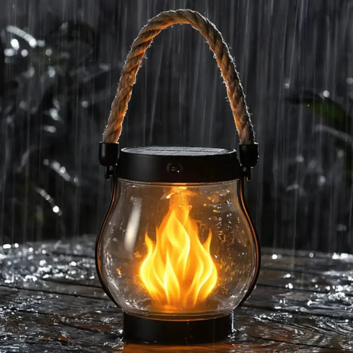 🔥Halloween Promotion -  Solar Flame Lanterns – No Wiring, Auto-On at Dusk!