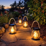 🔥Halloween Promotion -  Solar Flame Lanterns – No Wiring, Auto-On at Dusk!