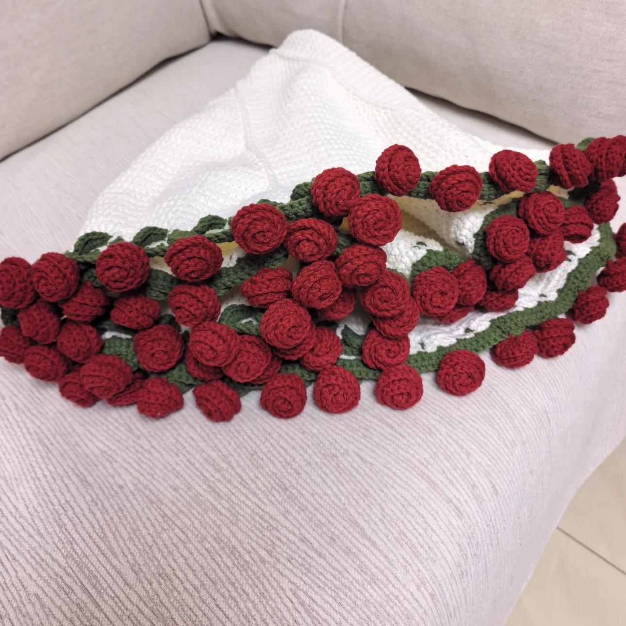 Handmade Fluffy Enchanted Bouquet Blanket
