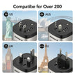 Global Travel Charger (70W, 3-Port, GaN, Integrated Rotary Plug)