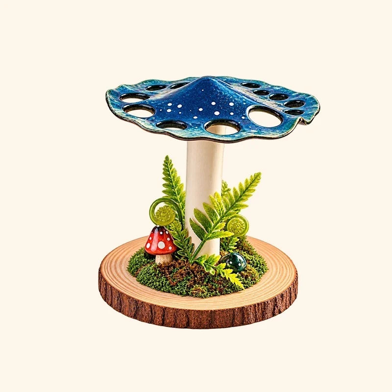 Mushroom Makeup Brush & Jewelry Holder
