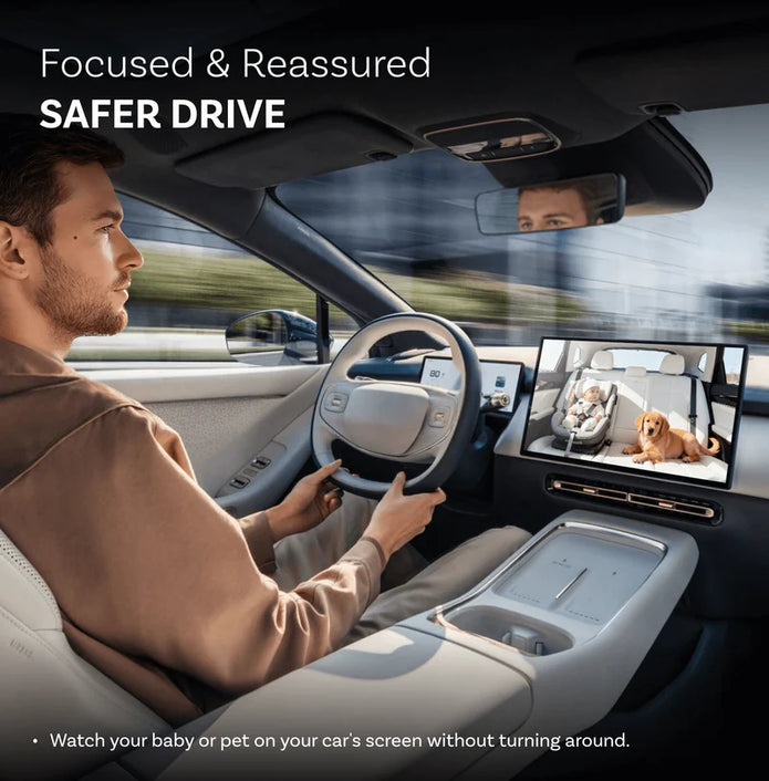 Enjoy Wireless CarPlay & Keep an Eye on the Back Seat—All on One Screen