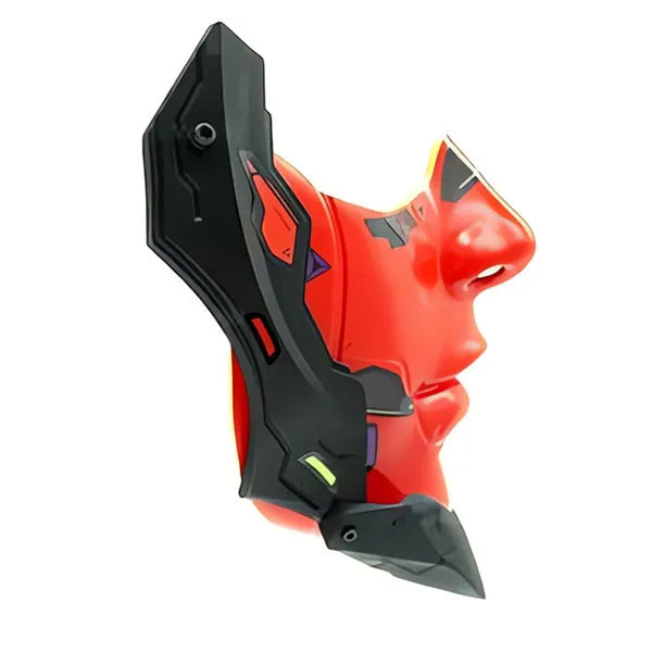 Cyberpunk Kigurumi Half-Face Mask – Futuristic Anime Mecha Mask with DIY Decals