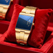 ⌚50% OFF NOW ! ✨Men's Square Face Quartz Watch – Gold Stainless Steel Band Unique Dial Design, Business Casual Fashion Wristwatch