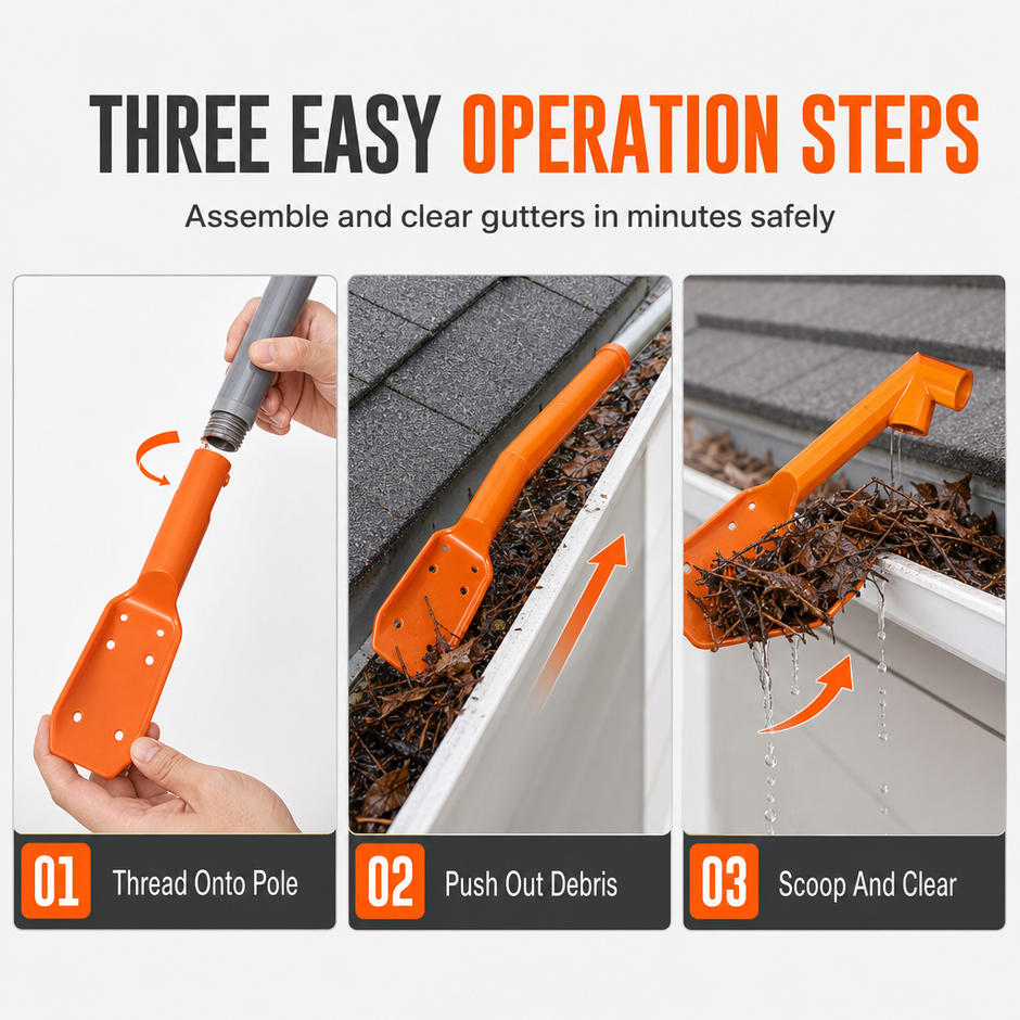 🔥50% OFF🔥No-Climb Gutter Cleaning Tool
