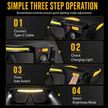 Dual Beam Rechargeable Glasses Light – Hands Free Clip-On LED Eyewear Lamp, Type-C Charging Head Light for Hiking, Repairing & Night Reading